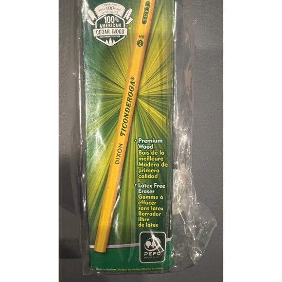 Dixon Ticonderoga No 2 Pencils 12 CT #2 HB Soft, Lot of 3 Sealed Boxes, School - Picture 2 of 7